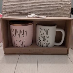 Bunny Love Rae Dunn Cellar and Mug Set